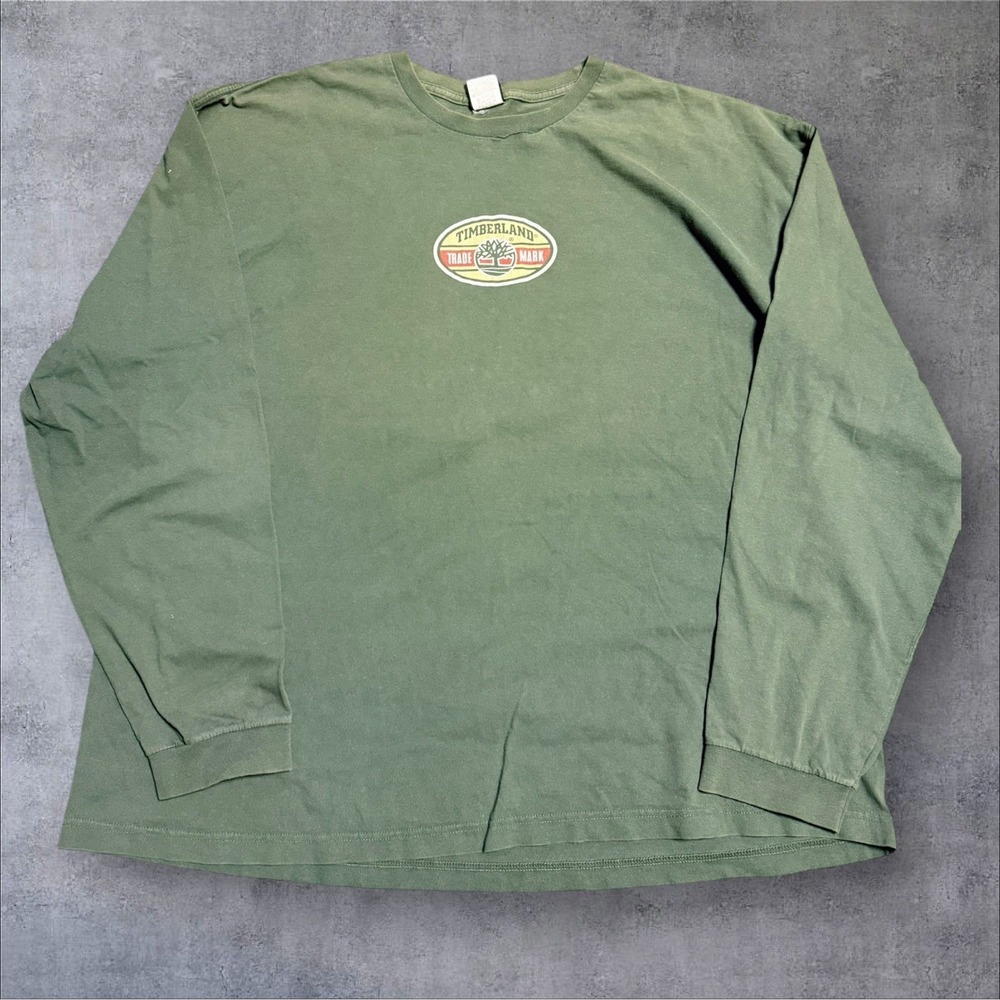 Y2K Timberland Shirt Mens 2XL Long Sleeve USA‎ Outdoor Icons Performance Faded